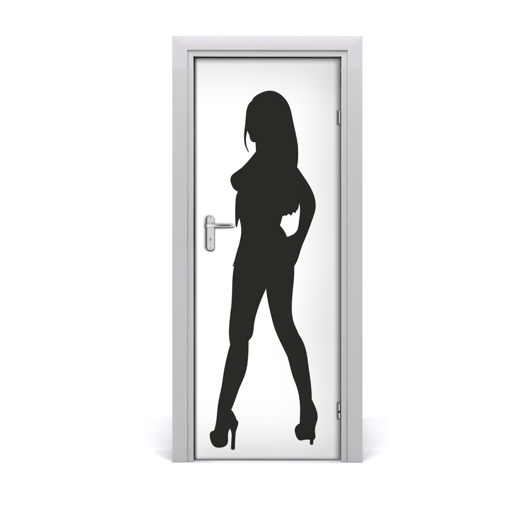 Naklejka fototapeta na drzwi Cień kobiety na obcasach