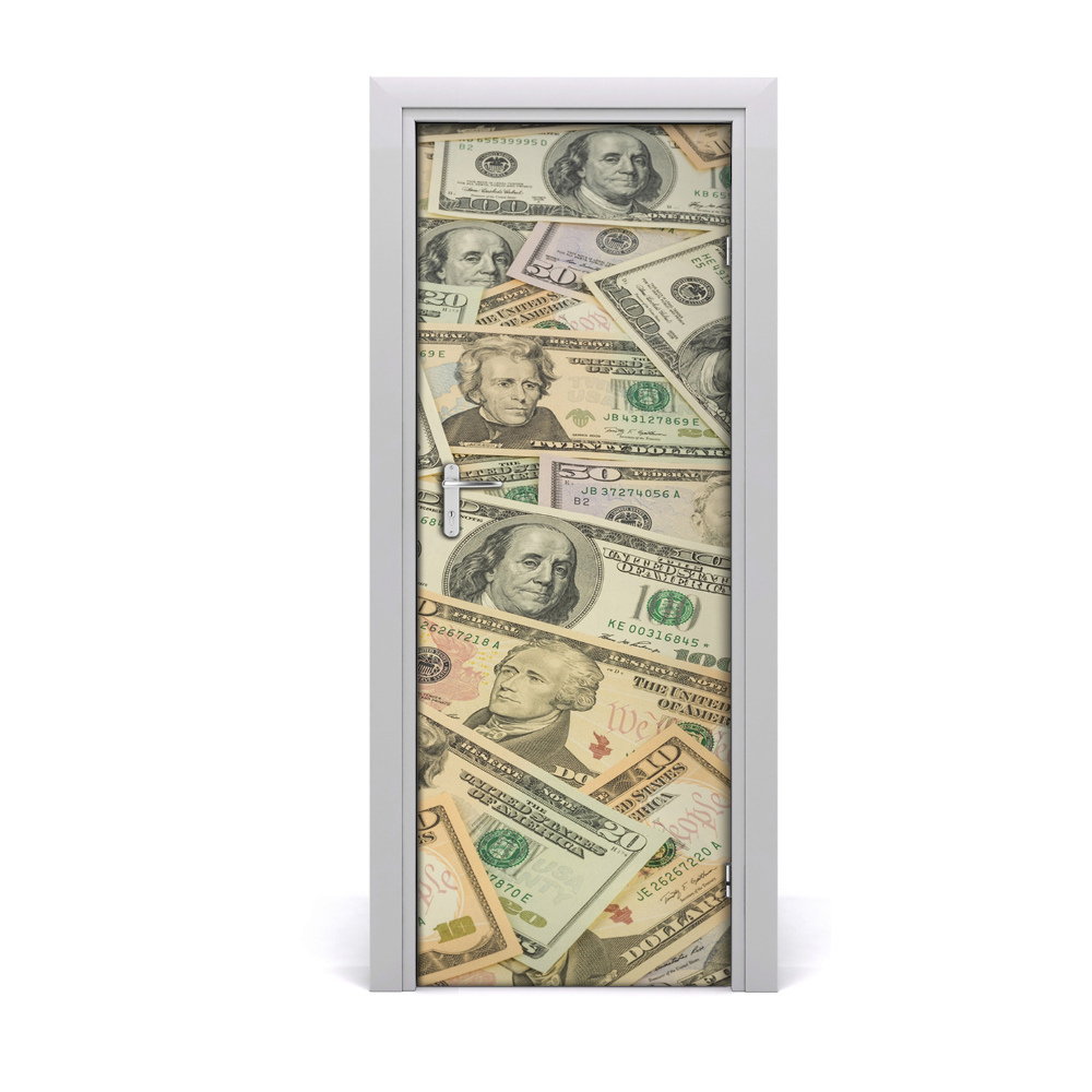 Naklejka fototapeta na drzwi Banknoty dolarowe