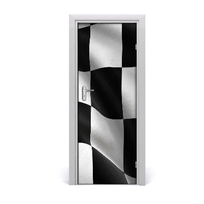 Naklejka fototapeta na drzwi Czarno-biała flaga tło