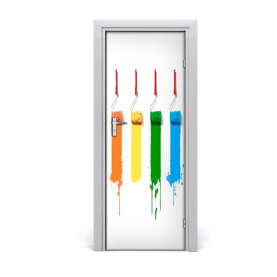 Naklejka fototapeta na drzwi Kolorowe wałki malarskie