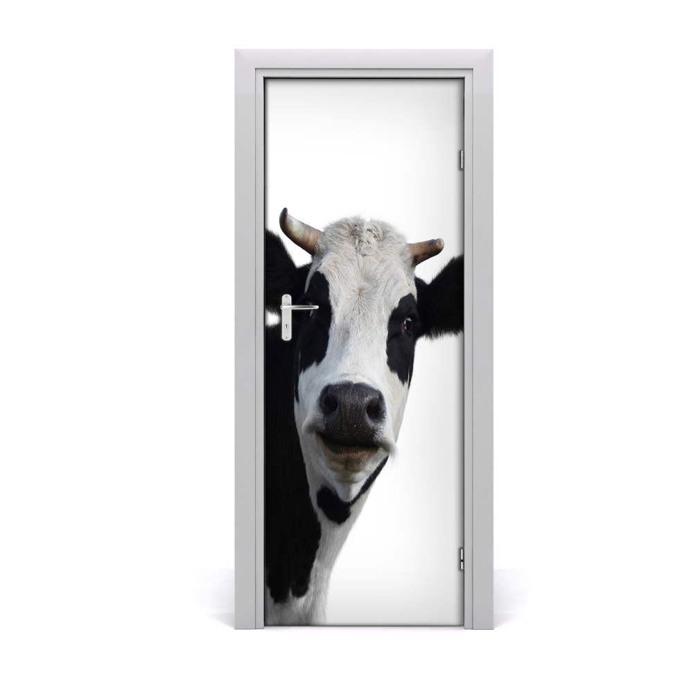 Naklejka samoprzylepna na drzwi Krowa