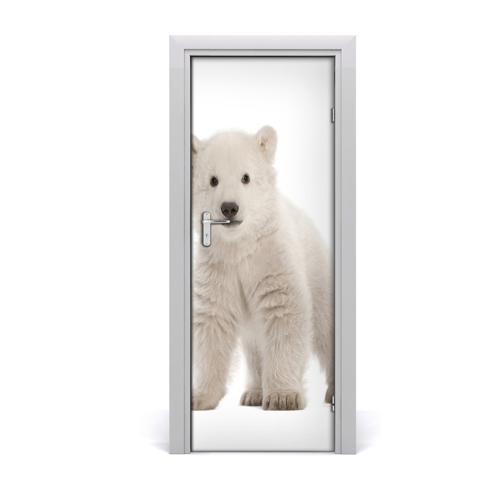Naklejka samoprzylepna na drzwi Niedźwiedź polarny
