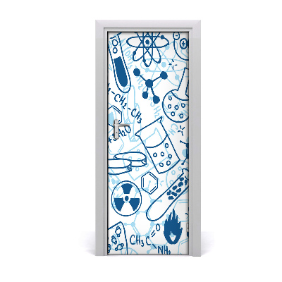 Fototapeta samoprzylepna na drzwi Chemiczne symbole tło