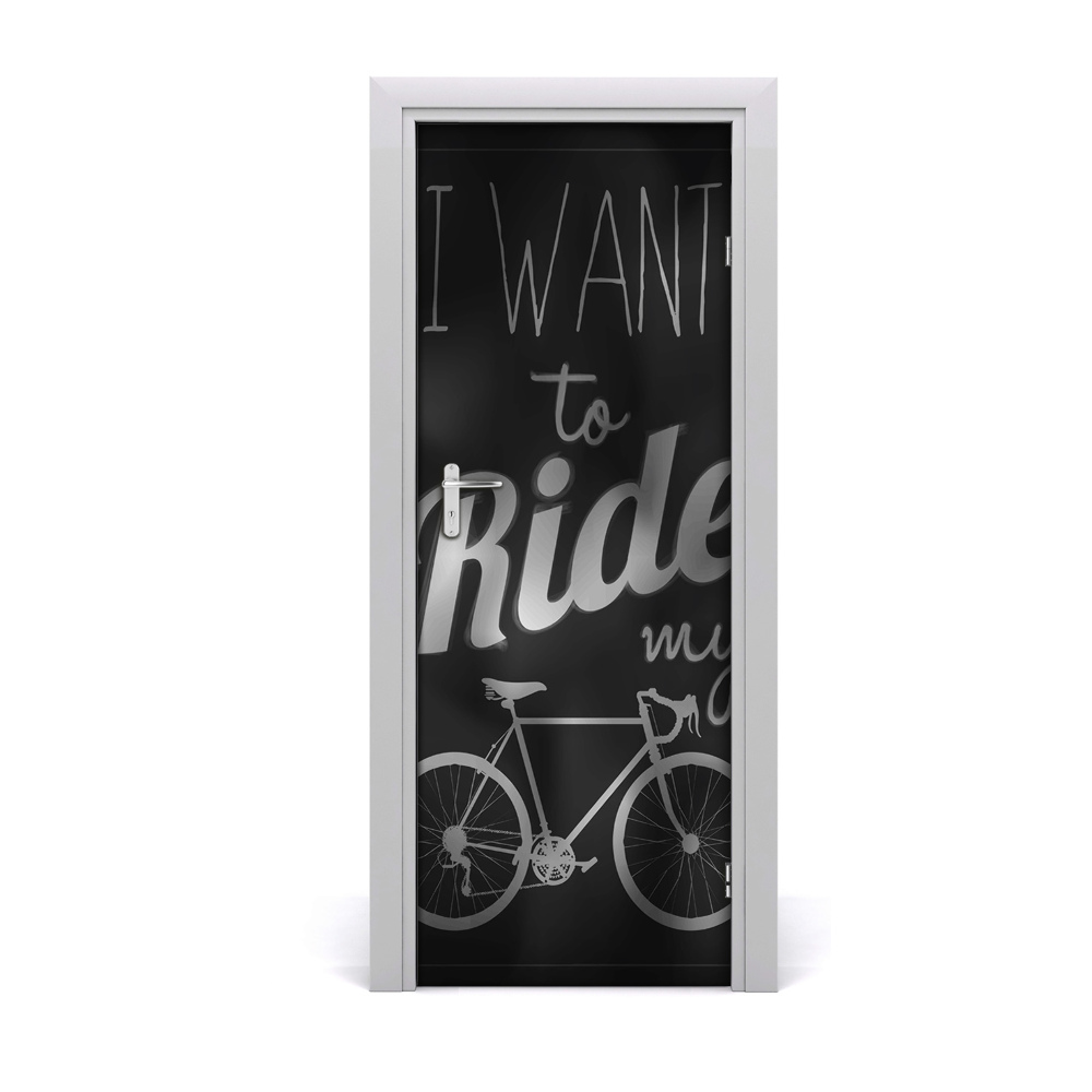 Naklejka fototapeta na drzwi Want to ride rower