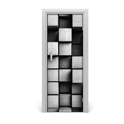 Naklejka samoprzylepna na drzwi Abstrakcja kwadraty