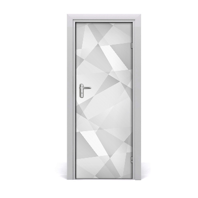 Naklejka samoprzylepna na drzwi Jasne trójkąty