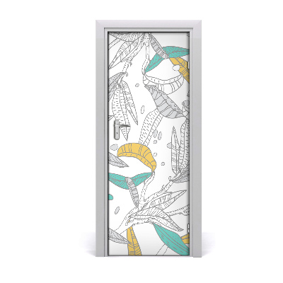 Naklejka fototapeta na drzwi Kolorowe liście