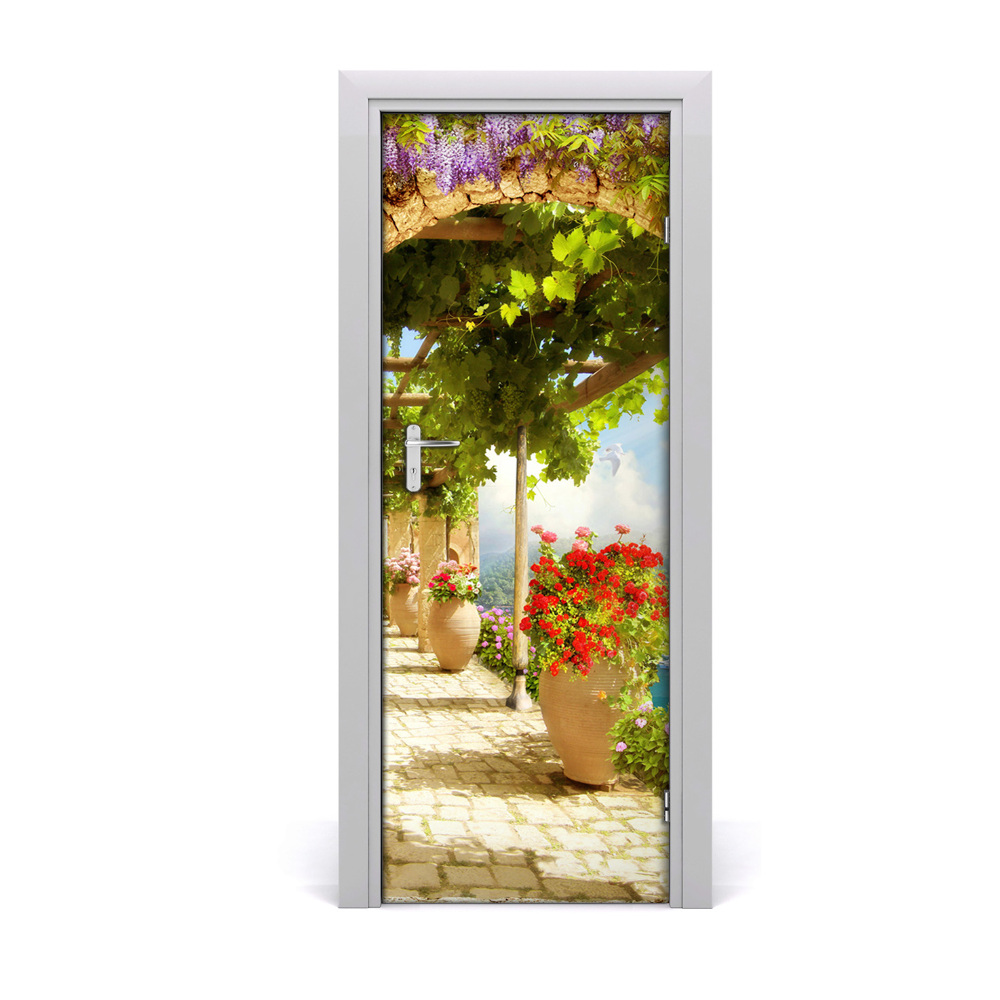 Fototapeta samoprzylepna na drzwi Kwiaty w wielkim dzbanie