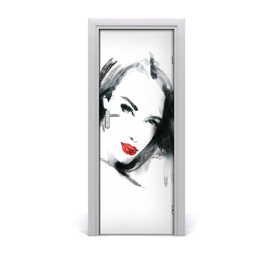 Naklejka samoprzylepna na drzwi Portret kobiety