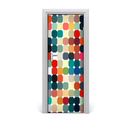 Naklejka fototapeta na drzwi Geometryczne retro tło