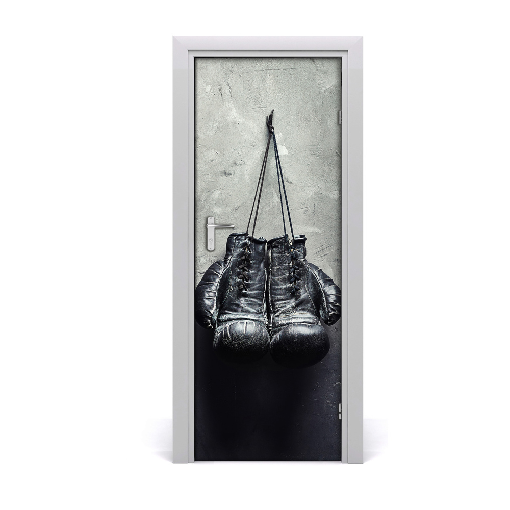 Fototapeta samoprzylepna drzwi Rękawice bokserskie czarno-białe