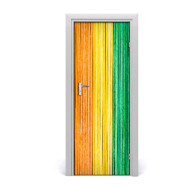 Naklejka fototapeta na drzwi Kolorowe pionowe paski