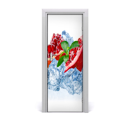 Naklejka na drzwi do domu samoprzylepna Owoc granat