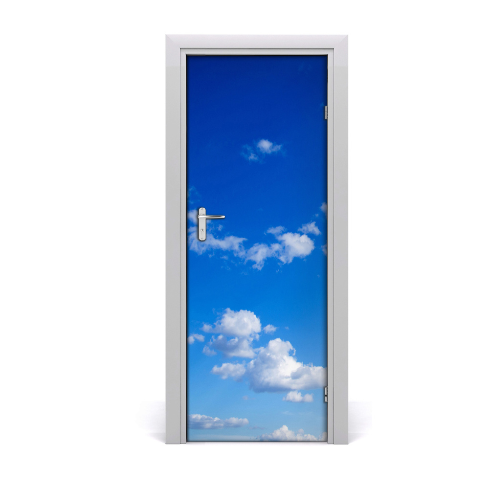 Naklejka fototapeta na drzwi Chmury na niebieskim niebie