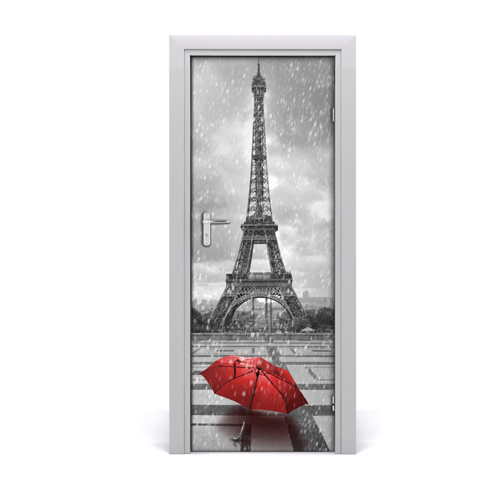 Fototapeta samoprzylepna na drzwi Parasol na tle wieży Eiffla