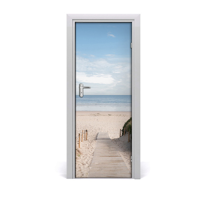 Naklejka fototapeta na drzwi Droga na plażę