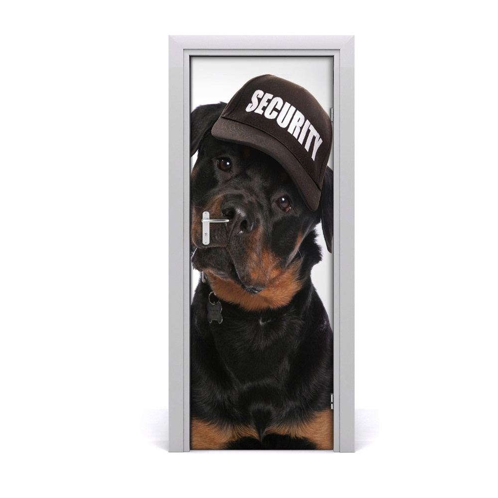 Naklejka samoprzylepna na drzwi Rottweiler