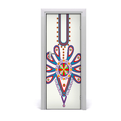 Naklejka samoprzylepna na drzwi Wzór ludowy