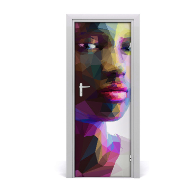 Naklejka samoprzylepna na drzwi Abstrakcja kobieta