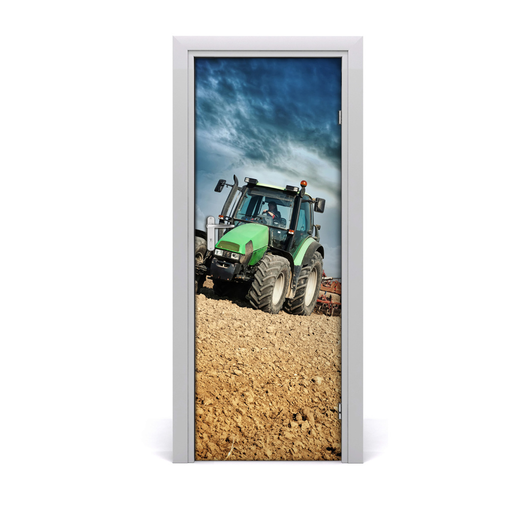 Fototapeta samoprzylepna na drzwi Pojazdy zielony traktor