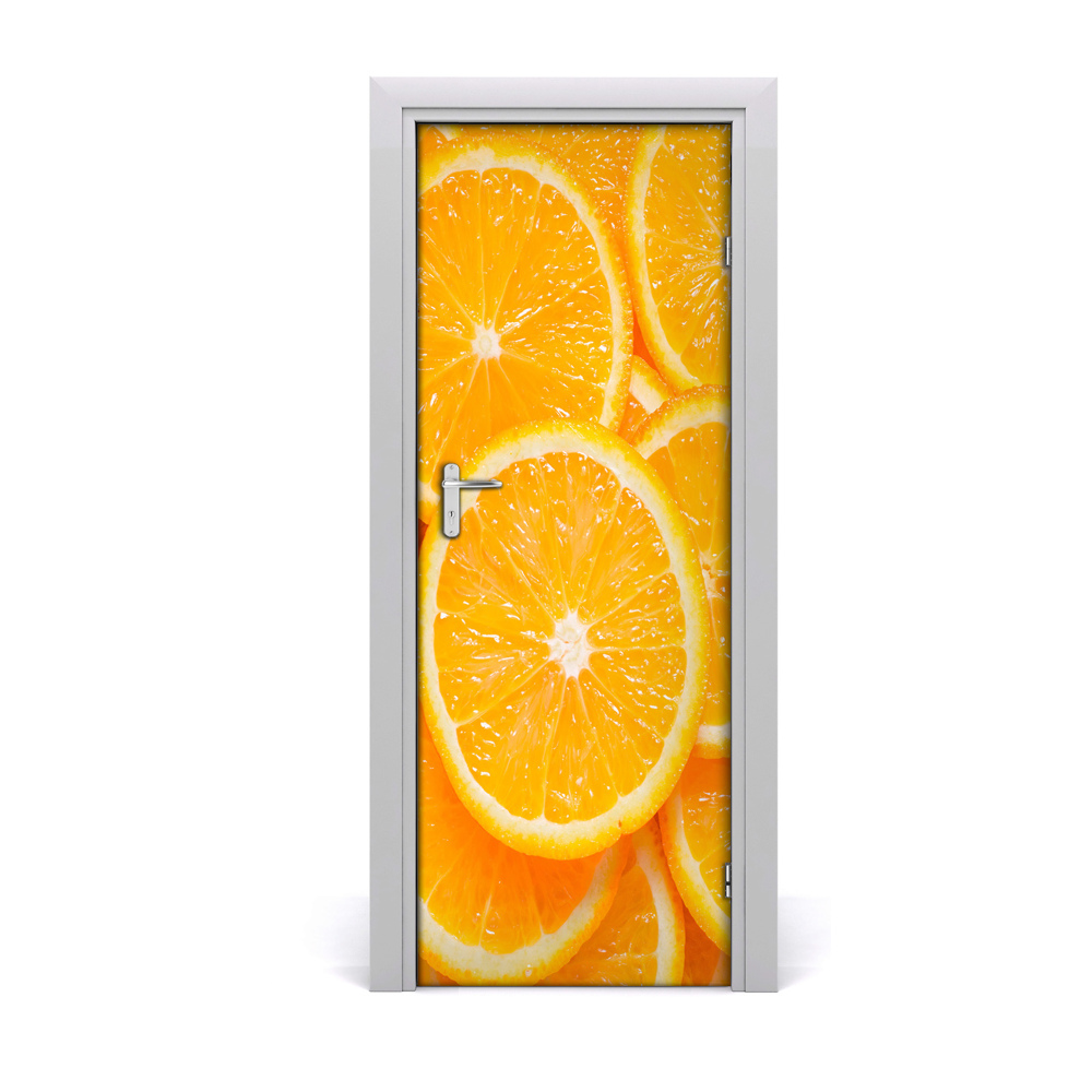 Naklejka na drzwi samoprzylepna Duże pomarańcze