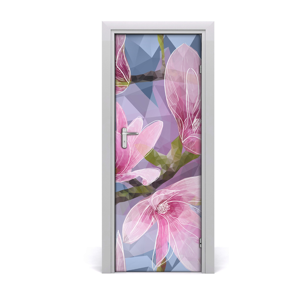 Okleina samoprzylepna fototapety na drzwi Różowa magnolia
