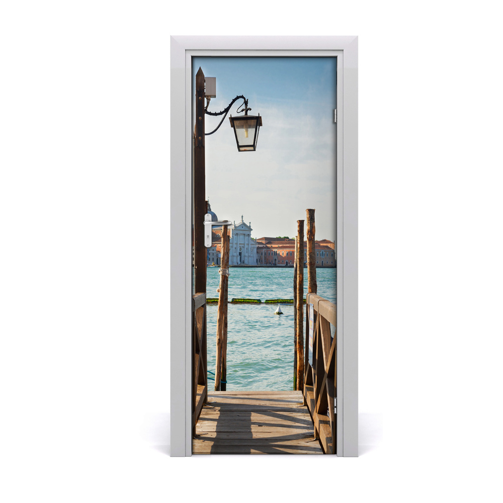 Fototapeta samoprzylepna na drzwi Drewniany pomost Wenecja