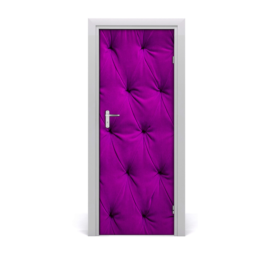 Naklejka fototapeta na drzwi Aksamitna purpurowa ściana