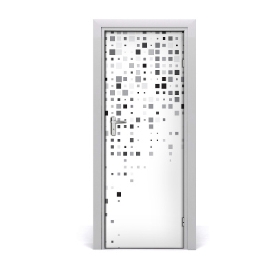 Naklejka samoprzylepna na drzwi Kwadraty tło