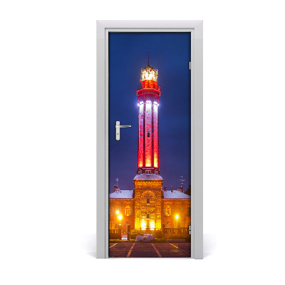 Fototapeta samoprzylepna na drzwi Budynek światła noc