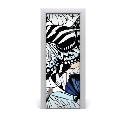 Naklejka samoprzylepna na drzwi Motyle