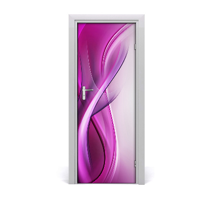 Naklejka samoprzylepna na drzwi Różowe fale