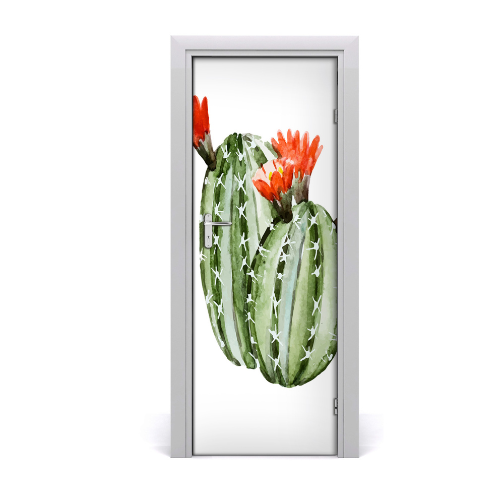 Okleina samoprzylepna fototapety na drzwi Kaktusy kwiaty