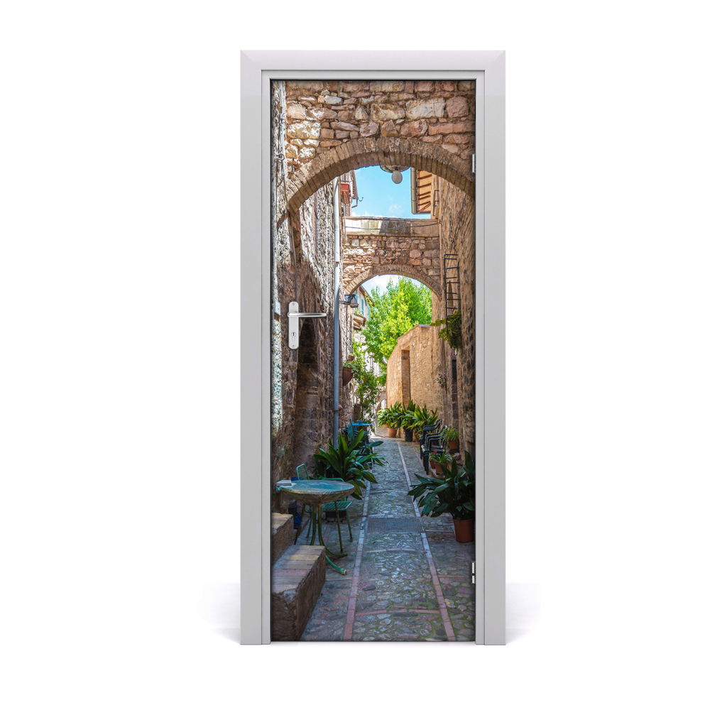 Fototapeta samoprzylepna na drzwi Murowane kamienne uliczki