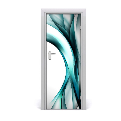 Naklejka samoprzylepna na drzwi Turkusowe fale