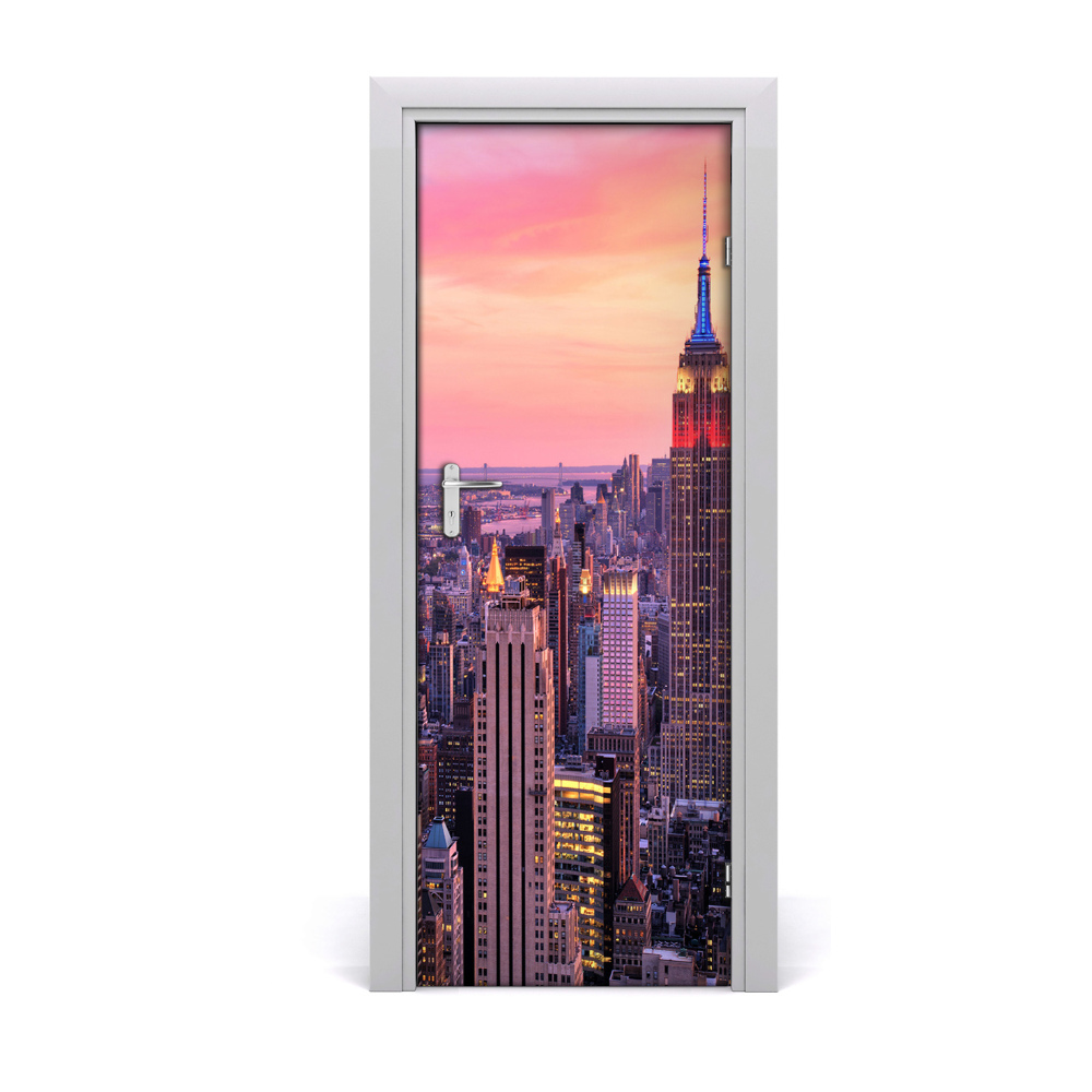 Fototapeta samoprzylepna na drzwi Nowy Jork różowy zachód słońca