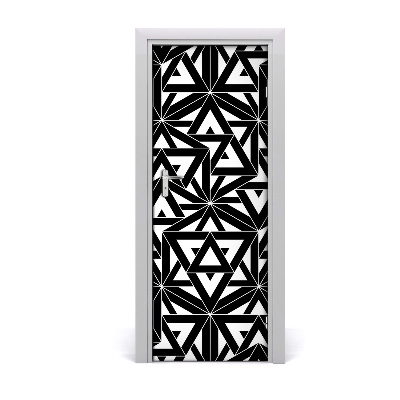 Naklejka fototapeta na drzwi Tło z czarnych trójkątów