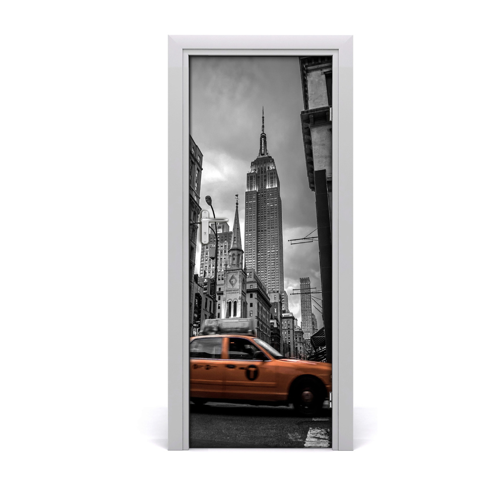 Fototapeta samoprzylepna na drzwi Nowy Jork czarno-biały