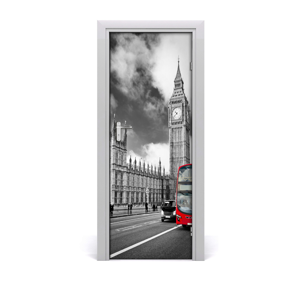 Fototapeta samoprzylepna na drzwi Czarno-biały Big Ben