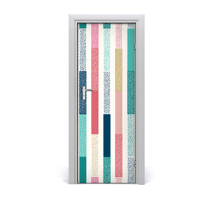 Naklejka fototapeta na drzwi Tęczowe pionowe paski
