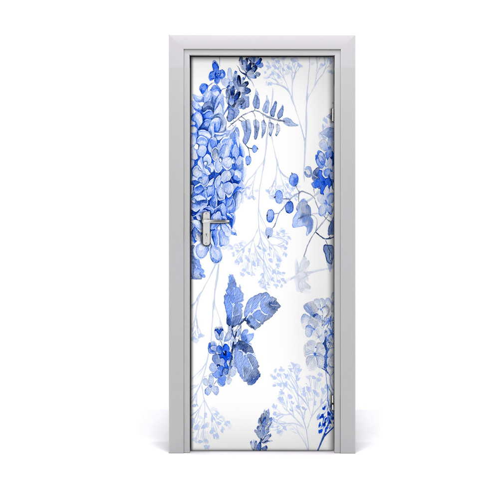 Okleina samoprzylepna fototapety na drzwi Niebieski kwiat bzu