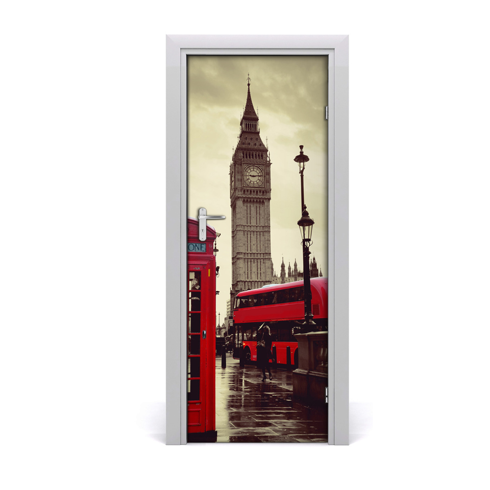 Fototapeta samoprzylepna na drzwi Big Ben Londyn autobus