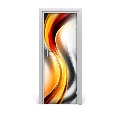 Naklejka samoprzylepna na drzwi Abstrakcja fale