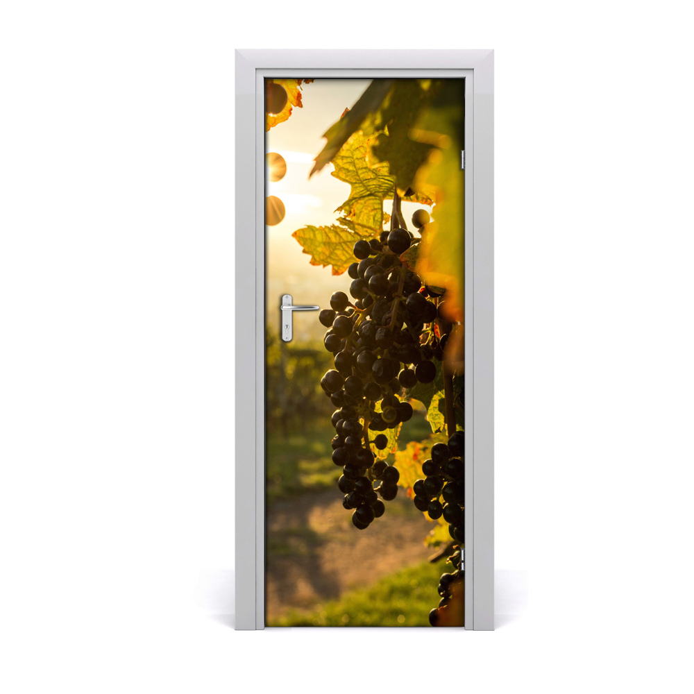 Naklejka fototapeta na drzwi Winnica i kiść winogron