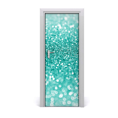 Naklejka samoprzylepna na drzwi Turkusowy blask