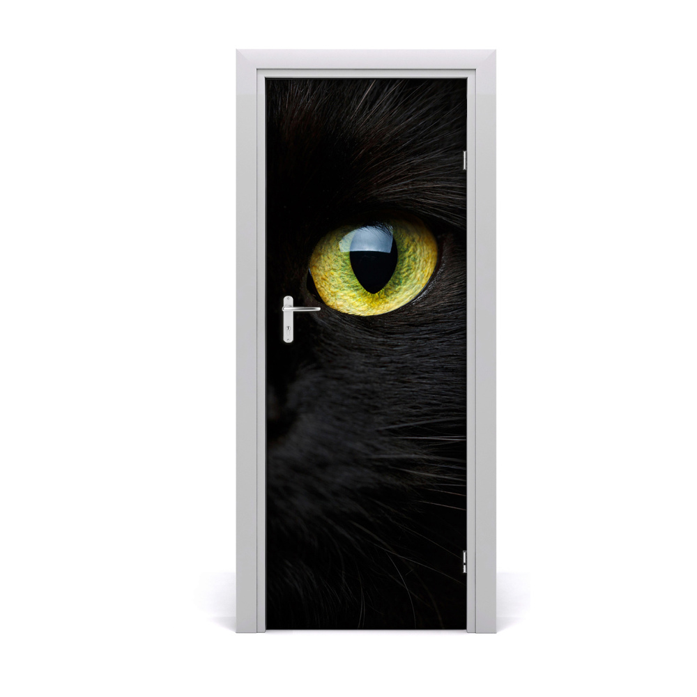 Naklejka samoprzylepna na drzwi Oko kota