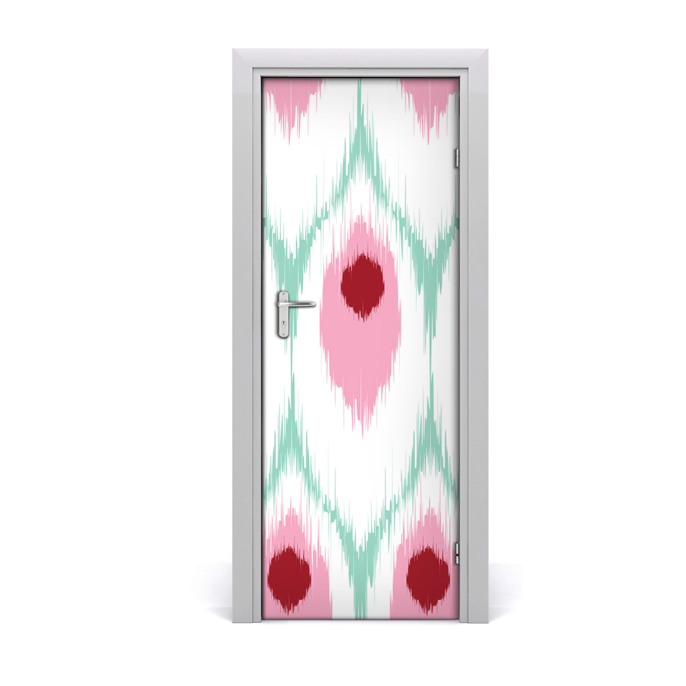 Naklejka fototapeta na drzwi Jasny kolorowy pawi wzór