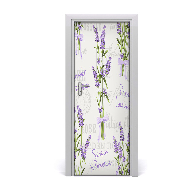 Okleina samoprzylepna fototapety na drzwi Bukiet lawendy