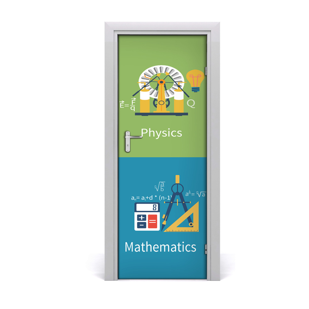 Fototapeta samoprzylepna drzwi Przedmioty szkolne Matematyka i fizyka