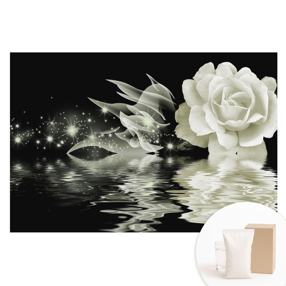 Tapeta fotograficzna flizelinowa Magiczna róża z efektem świetlistym